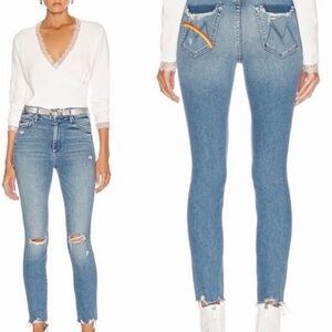 Mother high Wasted Looker Ankle Chew Jeans